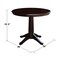 International Concepts Round 36 in Round Top Pedestal Table, 28.9 inH, Rich Mocha, 36 in W, 36 in L, 29.9 in H, Wood K15-36RT-27B - alternate 3